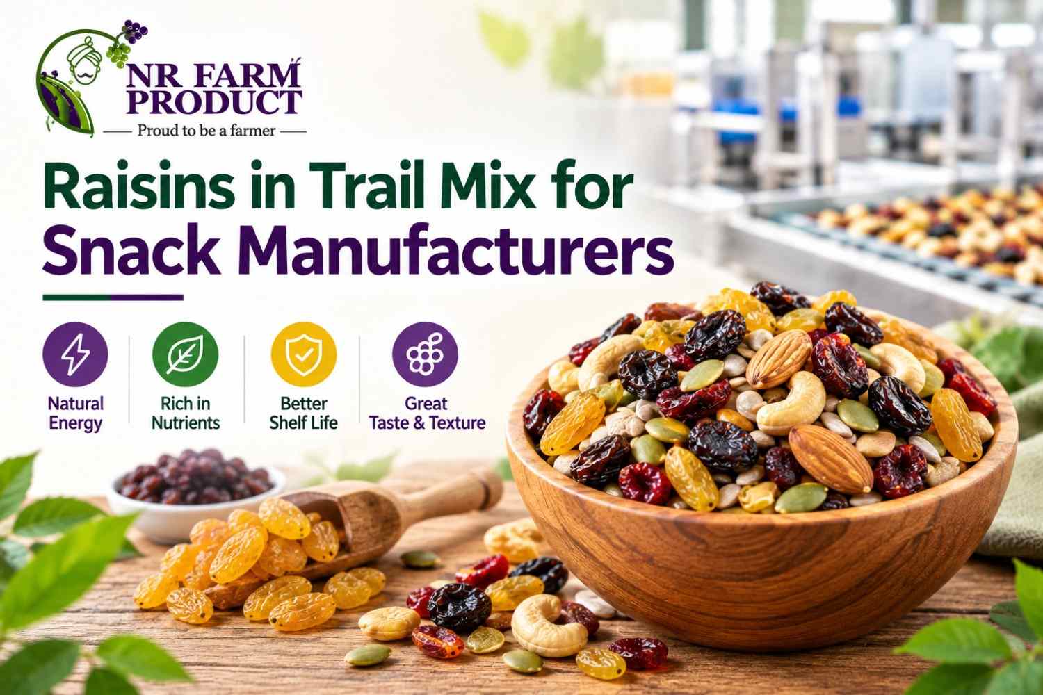 Raisins in Trail Mix for Snack Manufacturers